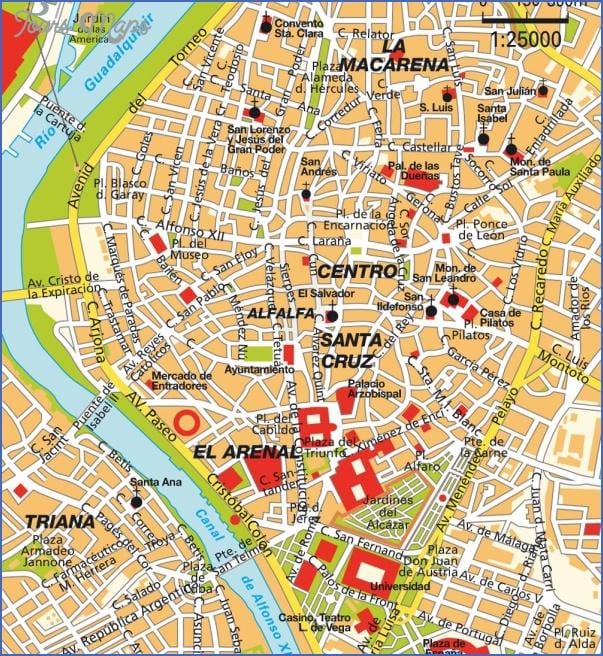 Sevilha pontos turísticos mapa