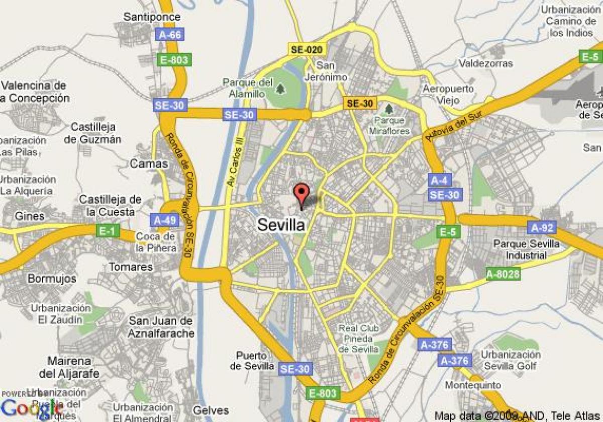 barrio de santa cruz de Sevilha mapa