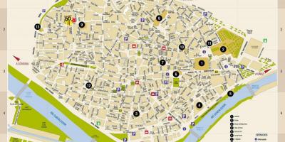 Mapa de rua livre mapa de Sevilha, espanha
