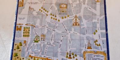 Mapa do bairro judeu de Sevilha