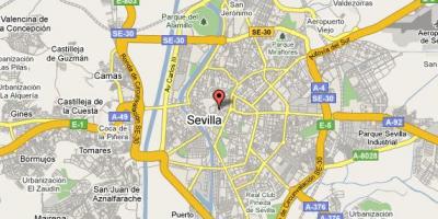 Barrio de santa cruz de Sevilha mapa