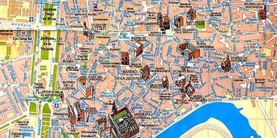 Mapa de Sevilha, a uma curta turnê