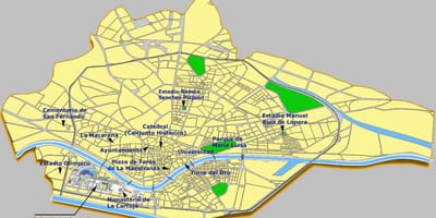 Sevilha, espanha atrações mapa