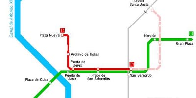 Mapa de Sevilha eléctrico