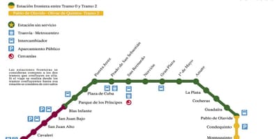 Metro mapa de Sevilha