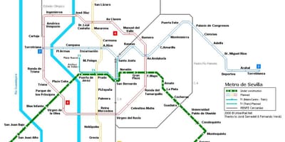 Mapa de Sevilha estação ferroviária