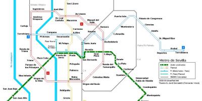 Mapa de Sevilha estação ferroviária