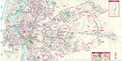 Mapa de ônibus em Sevilha, espanha